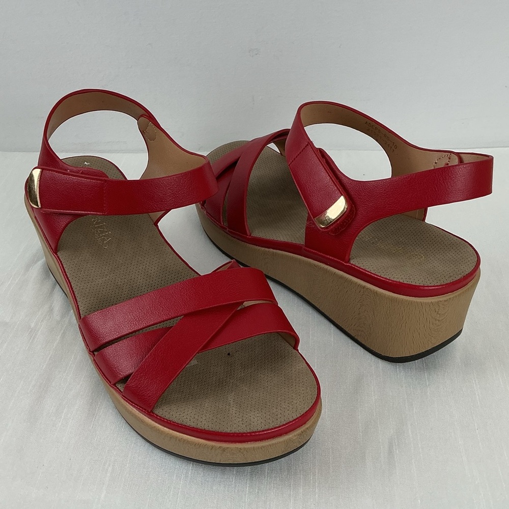 Spring Step Patrizia Red Wedge Sandals